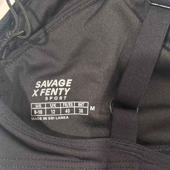 Savage X Fenty Midnight Black Sports Bra - Picture 4 of 7